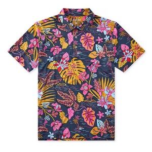 Chubbies Leafscape Printed Short Sleeve Performance Polo